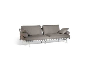Canapé design haut de gamme Souvenir d'Italie par Poltrona Frau, structure aluminium avec tressage polypropylène, disponible chez D-Style Interior