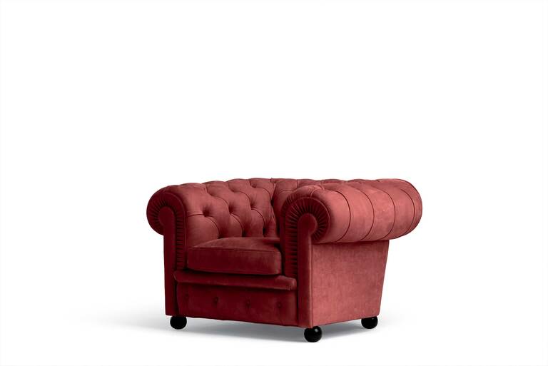 Fauteuil design haut de gamme Chester OB-X PF par Ozwald Boateng x Poltrona Frau, motif Tribal embossé main sur Pelle Frau Nubuck, disponible chez D-Style Interior