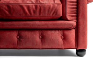 Fauteuil design haut de gamme Chester OB-X PF par Ozwald Boateng x Poltrona Frau, motif Tribal embossé main sur Pelle Frau Nubuck, disponible chez D-Style Interior
