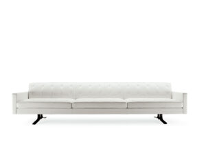 Canapé design haut de gamme Kennedee par Poltrona Frau, système modulable avec matelassage main motif X, disponible chez D-Style Interior