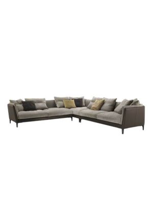 Canapé design haut de gamme Bretagne par Poltrona Frau, structure hêtre avec coque cuir Pelle Frau® et assise plumes, disponible chez D-Style Interior