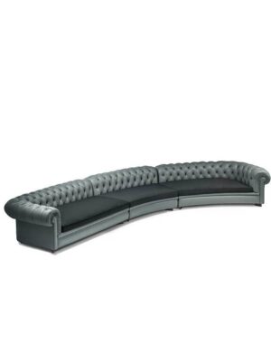 Canapé design haut de gamme Chester Line par Poltrona Frau, système modulaire avec structure hêtre massif et capitonnage main, disponible chez D-Style Interior