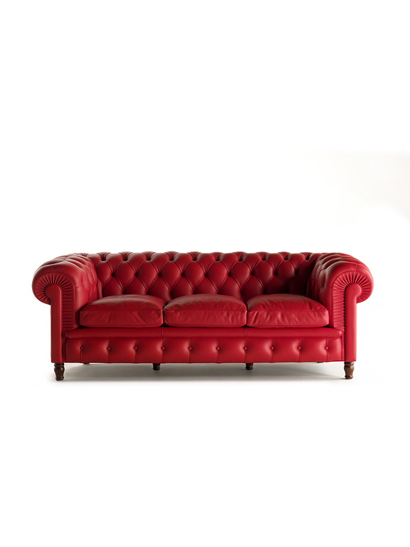 Canapé design haut de gamme Chester par Poltrona Frau, structure hêtre avec capitonnage main iconique, disponible chez D-Style Interior