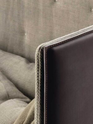 Canapé design haut de gamme GranTorino HB par Poltrona Frau, dossier haut en cuir sellerie avec structure métal, disponible chez D-Style Interior