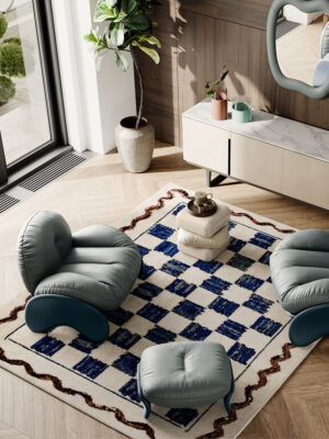 Fauteuil design haut de gamme Squash par Poltrona Frau, structure Polimex® avec coussin déhoussable et pieds cuir, disponible chez D-Style Interior