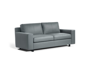 Canapé-lit design haut de gamme Massimosistema par Poltrona Frau, mécanisme intégré invisible avec revêtement Pelle Frau®, disponible chez D-Style Interior
