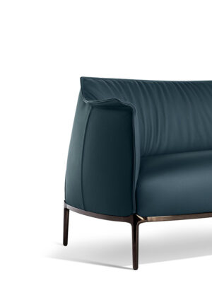 Archibald Canapé Poltrona Frau : canapé design haut de gamme deux places signé Jean-Marie Massaud. Structure acier, cuir Pelle Frau®. D-Style Interior.