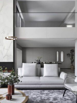 Come Together Poltrona Frau : canapé design haut de gamme deux places modulaire signé Serafini + Palomba. Système compléments. D-Style Interior.