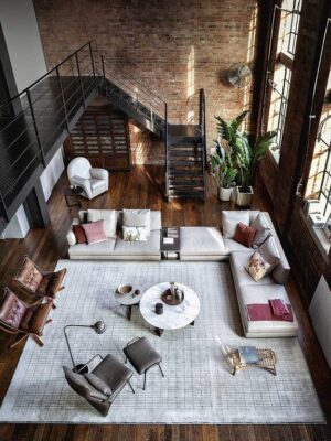Come Together Poltrona Frau : canapé design haut de gamme deux places modulaire signé Serafini + Palomba. Système compléments. D-Style Interior.