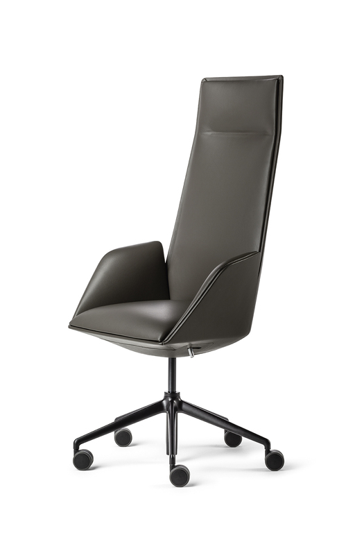 Cercle | Chaise de bureau Poltrona Frau, design ergonomique par Lievore - Altherr - Park, revêtement cuir Pelle Frau®. Disponible chez D-Style Interior.