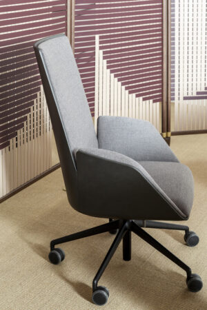 Cercle | Chaise de bureau Poltrona Frau, design ergonomique par Lievore - Altherr - Park, revêtement cuir Pelle Frau®. Disponible chez D-Style Interior.