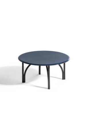 Mirabell | Table basse design haut de gamme Poltrona Frau, aluminium gaufré et pierre de lave émaillée, disponible chez D-Style Interior