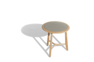 The Secret Garden | Table basse design haut de gamme Poltrona Frau, teck massif naturel et plateau en grès émaillé, disponible chez D-Style Interior