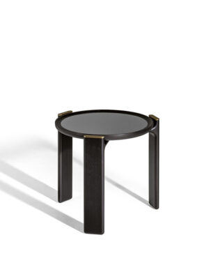 DUO | Table basse design haut de gamme Poltrona Frau, structure en frêne massif sculpté et plateau en marbre, verre ou frêne plaqué, disponible chez D-Style Interior