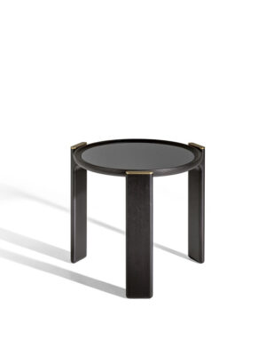 DUO | Table basse design haut de gamme Poltrona Frau, structure en frêne massif sculpté et plateau en marbre, verre ou frêne plaqué, disponible chez D-Style Interior