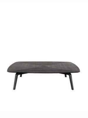Fiorile | Table basse design haut de gamme Poltrona Frau, piètement en frêne massif moka ou wengé, plateau bois ou marbre Calacatta, formes modulables, disponible chez D-Style Interior.