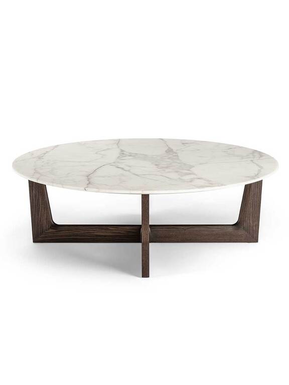 Ilary | Table basse base en bois - Table basse design haut de gamme Poltrona Frau disponible chez D-Style Interior