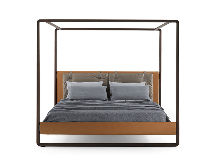 Volare Lit design haut de gamme par Poltrona Frau en cuir Pelle Frau® et bois massif, design italien haut de gamme disponible chez D-Style Interior