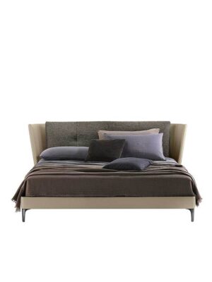 Bretagne Lit design haut de gamme en cuir Pelle Frau® par Poltrona Frau – Disponible chez D-Style Interior.
