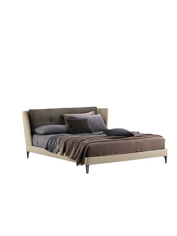 Bretagne Lit design haut de gamme en cuir Pelle Frau® par Poltrona Frau – Disponible chez D-Style Interior.