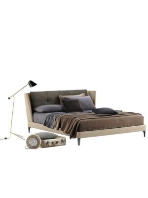 Bretagne Lit design haut de gamme en cuir Pelle Frau® par Poltrona Frau – Disponible chez D-Style Interior.
