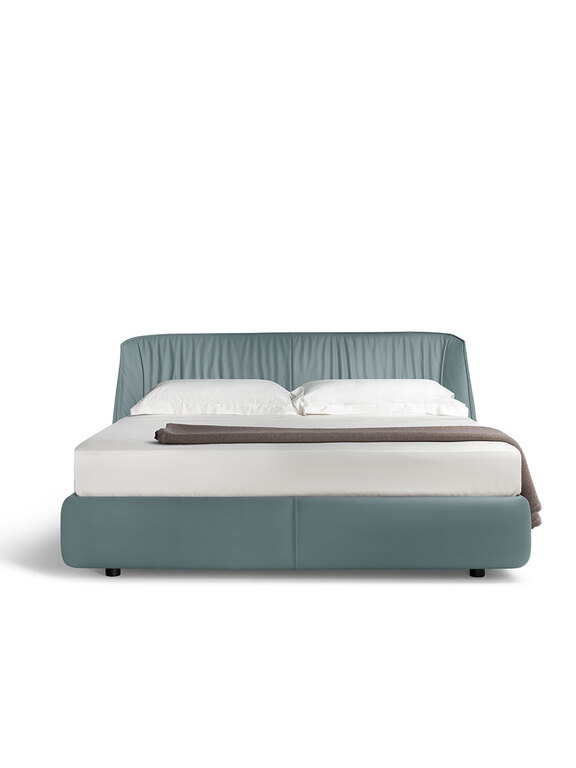 Archibald Lit avec coffre design haut de gamme en cuir Pelle Frau® par Poltrona Frau, design raffiné et fonctionnel, disponible chez D-Style Interior