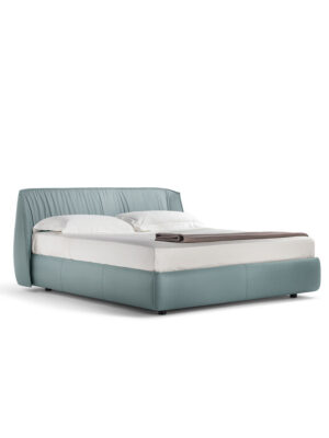Archibald Lit avec coffre design haut de gamme en cuir Pelle Frau® par Poltrona Frau, design raffiné et fonctionnel, disponible chez D-Style Interior