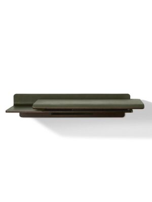 Iren Bureau design haut de gamme Wall Poltrona Frau par Kensaku Oshiro, bureau mural en frêne et cuir Pelle Frau®, design japonais haut de gamme disponible chez D-Style Interior