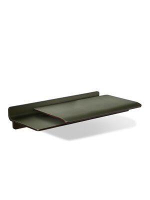 Iren Bureau design haut de gamme Wall Poltrona Frau par Kensaku Oshiro, bureau mural en frêne et cuir Pelle Frau®, design japonais haut de gamme disponible chez D-Style Interior