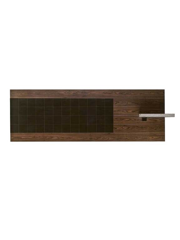 H_O Bureau design haut de gamme par Poltrona Frau, cuir Re-Saddle et noyer Canaletto, design minimaliste italien disponible chez D-Style Interior