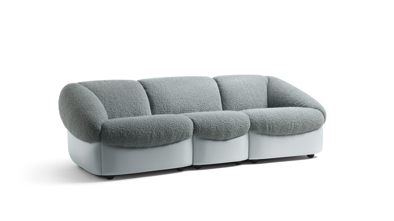 Parka Canapé modulable Poltrona Frau : canapé design haut de gamme trois places signé Draga & Aurel. Forme elliptique, modularité. D-Style Interior.