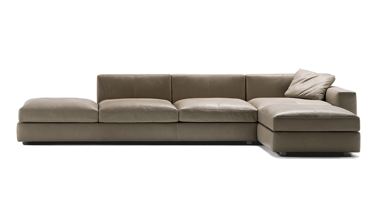 Massimosistema Canapé Poltrona Frau : canapé design haut de gamme modulaire avec structure hêtre et coussins plumes d'oie. Système personnalisable. D-Style Interior.