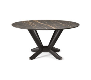 Planer Keramik Round table ronde en céramique et acier laqué, alliance parfaite de matériaux nobles et d’un design italien intemporel. Disponible chez D-Style Interior.