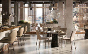CUBA Keramik Bistrot – Table bistro en céramique contemporaine Cattelan Italia