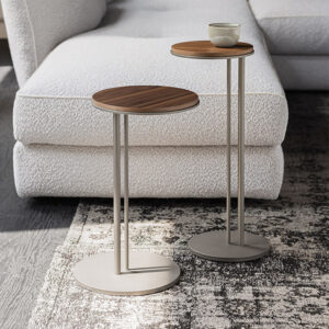 Table basse design haut de gamme Sting Wood Cattelan Italia, plateau en bois noble sur base acier embouti, disponible chez D-Style Interior.