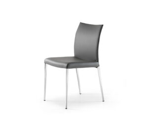 Anna chaise design de Cattelan Italia : design minimaliste et confortable, structure en acier laqué ou chromé, assise rembourrée et finitions personnalisables. Disponible chez D-Style Interior.