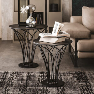Table basse design haut de gamme Nido par Cattelan Italia, base acier laqué et plateau verre ou acier, disponible chez D-Style Interior.
