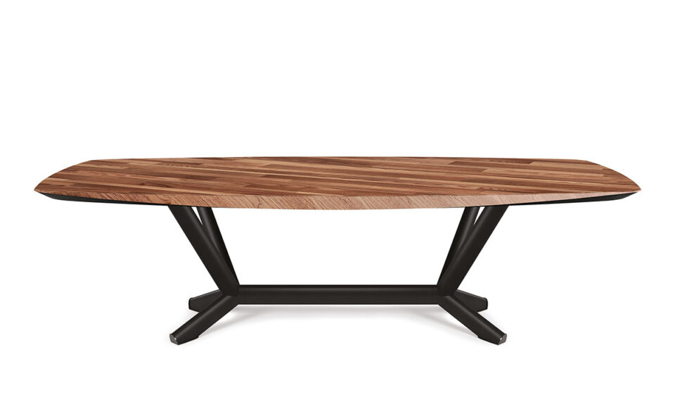 Planer Wood de Cattelan Italia allie bois noble et acier laqué dans un design sculptural et raffiné, symbole du savoir-faire artisanal italien. Disponible chez D-Style Interior.