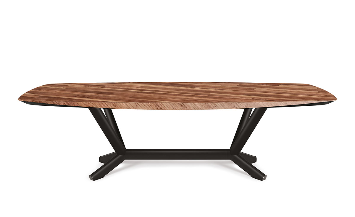 Planer Wood de Cattelan Italia allie bois noble et acier laqué dans un design sculptural et raffiné, symbole du savoir-faire artisanal italien. Disponible chez D-Style Interior.