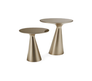 Table basse design haut de gamme Peyote par Cattelan Italia, plateau verre et base polyuréthane, design Piero De Longhi, disponible chez D-Style Interior.