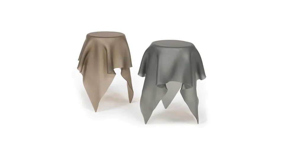 Foulard 60 Reflex Angelo – Table d’appoint design en verre incurvé haut de gamme