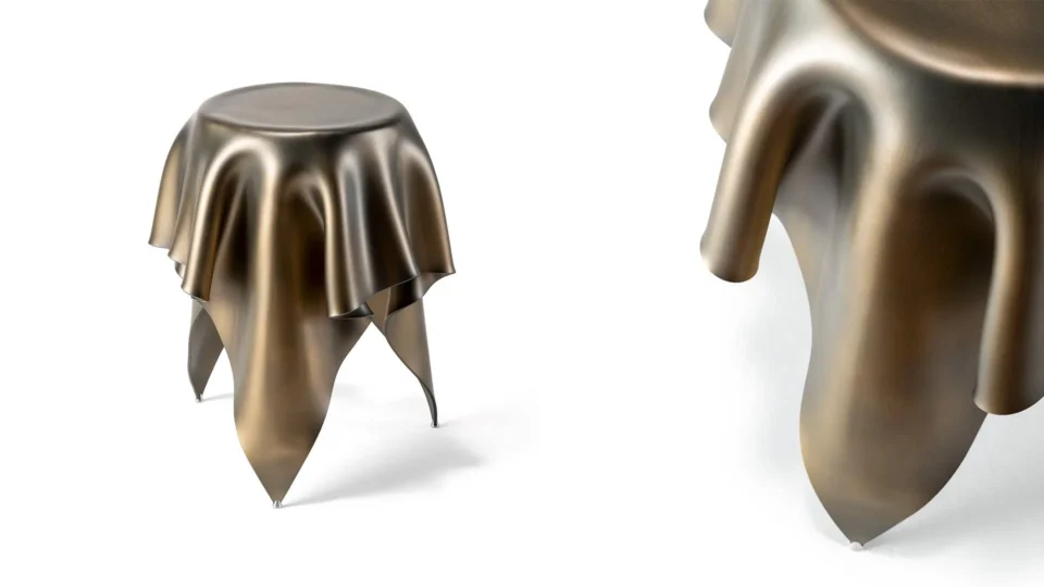 Foulard 60 Reflex Angelo – Table d’appoint design en verre incurvé haut de gamme