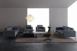 Giorgio fauteuil d’Amura Lab marie structure moderne et confort absolu dans une élégance italienne intemporelle. Disponible chez D-Style Interior.