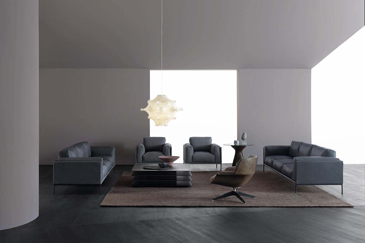 Giorgio canapé d’Amura Lab allie lignes modernes, structure élégante et confort exceptionnel pour un design italien raffiné. Disponible chez D-Style Interior.