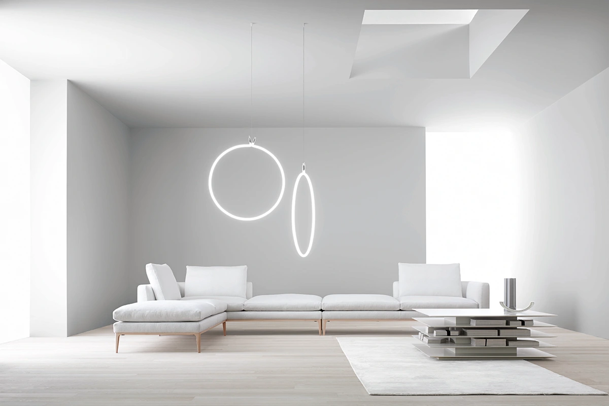 Leonard Canapé design haut de gamme alliant lignes géométriques élégantes et confort moelleux, signé Amura Lab. Disponible chez D-Style Interior.