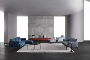 Mavis Canapé design haut de gamme signé Amura Lab, alliant lignes nettes, confort enveloppant et structure métallique élégante. Disponible chez D-Style Interior.