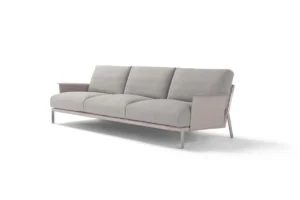 New Link Canapé design haut de gamme par Amura Lab mariant formes douces et structure métallique angulaire pour une élégance contemporaine. Disponible chez D-Style Interior.