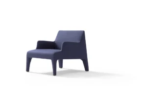 Frida fauteuil d’Amura Lab allie élégance intemporelle et confort enveloppant, sublimé par des coutures artisanales raffinées. Disponible chez D-Style Interior.