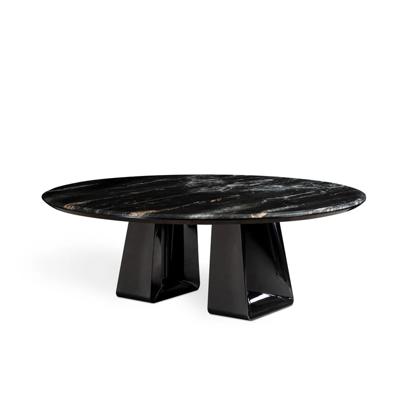 Table design haut de gamme Fenton – Bentley Home par Francesco Forcellini en bois ou marbre