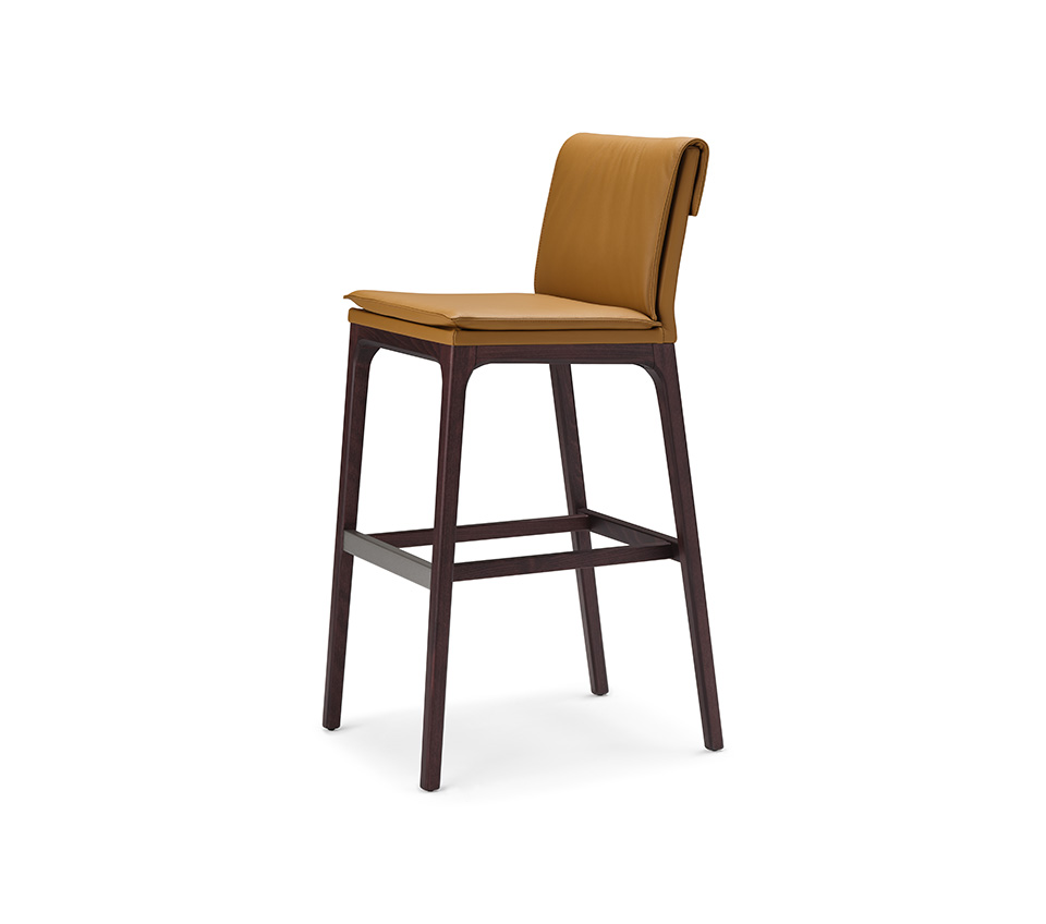 Sofia Tabouret design en bois et cuir par Cattelan Italia